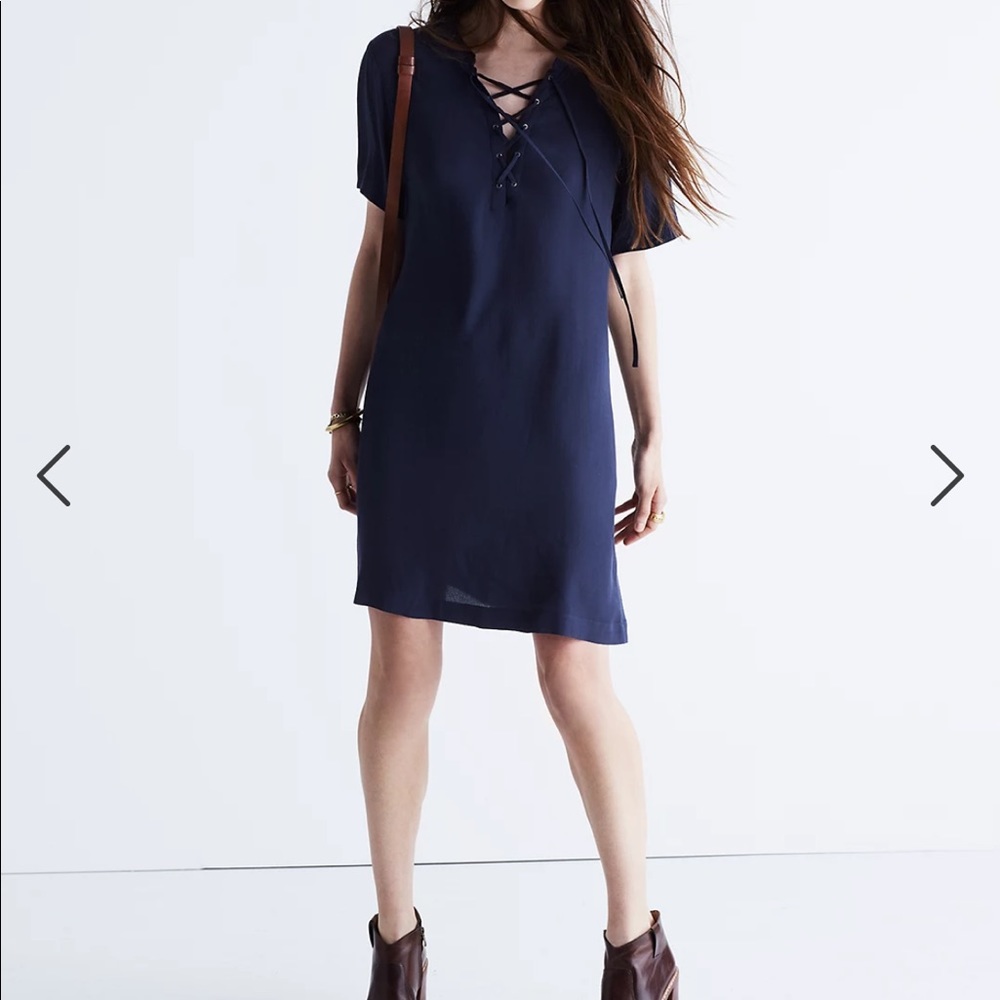 Madewell Novella Lace-Up Dress